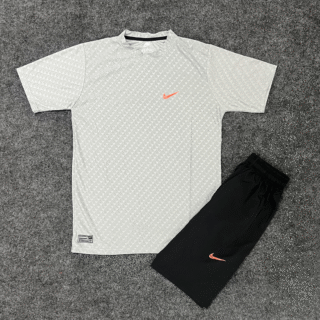 طقم تيشرت و شورت نايك (رصاصى)